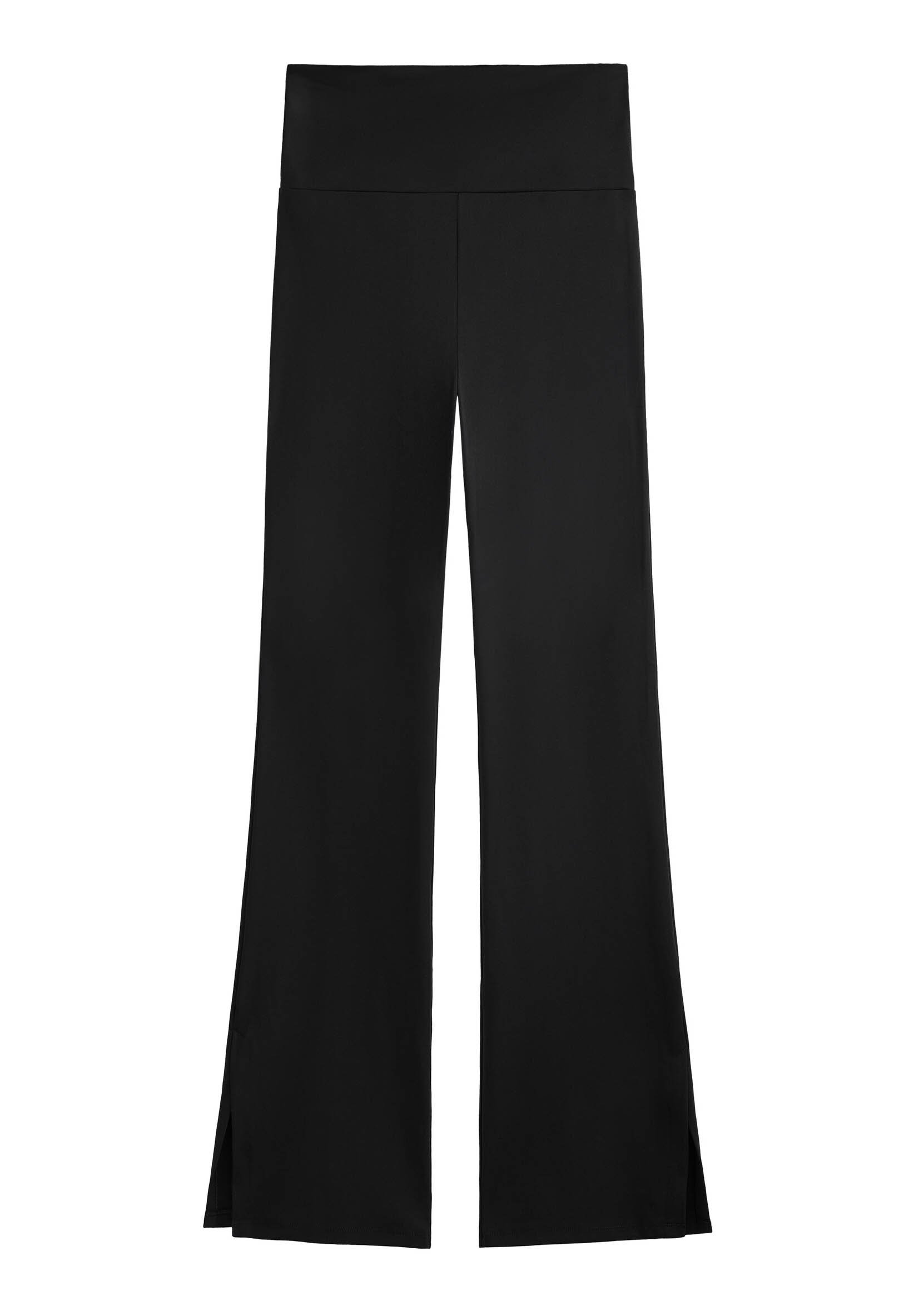 Black slit trousers