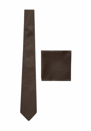 Next WIDE SET - Pocket square - mottled brown