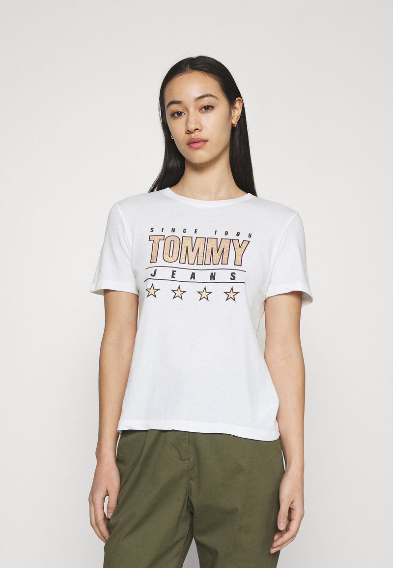 Tommy Jeans - SLIM TEE - T-Shirt print - white, Vergrößern