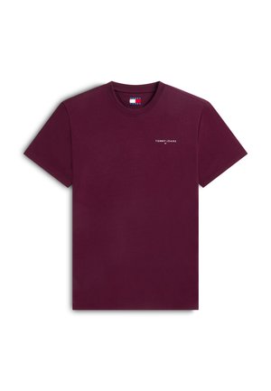 Tommy Jeans, SLIM FIT - Βασικό μπλουζάκι - calypso berry