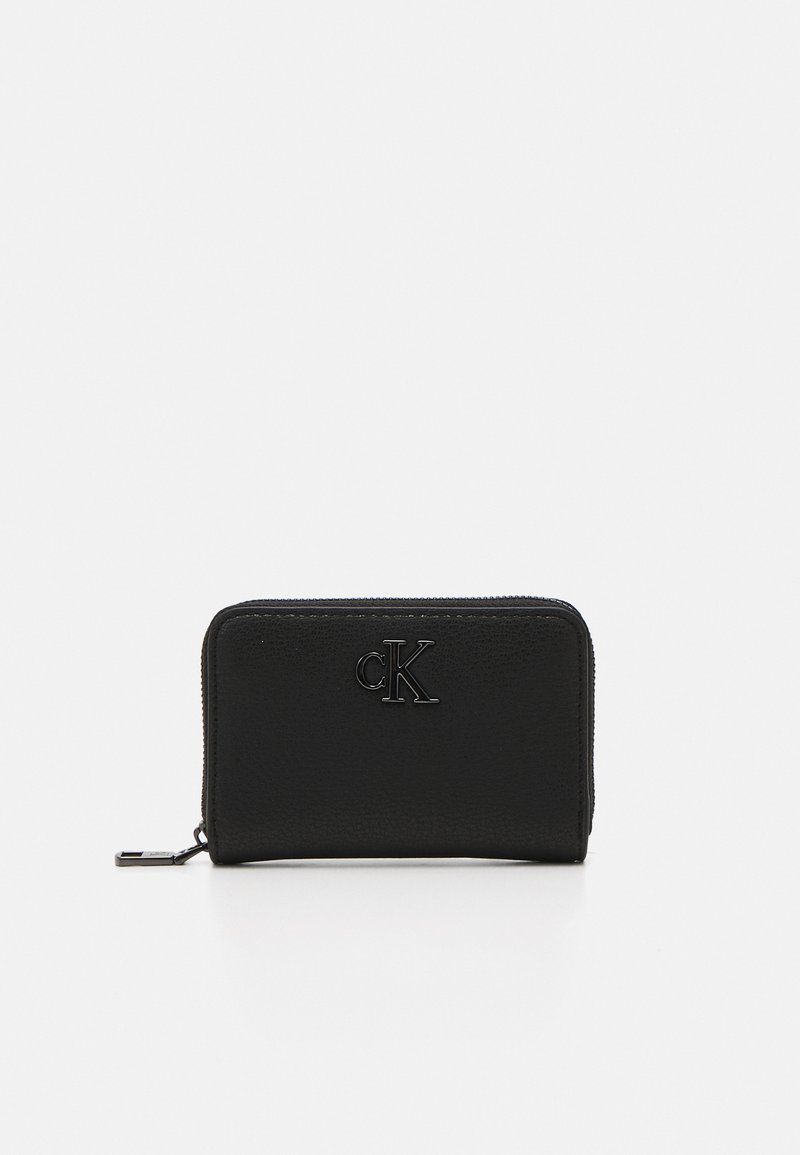 Calvin Klein Jeans MINIMAL MONOGRAM MED ZIP AROUND - Portafoglio - black
