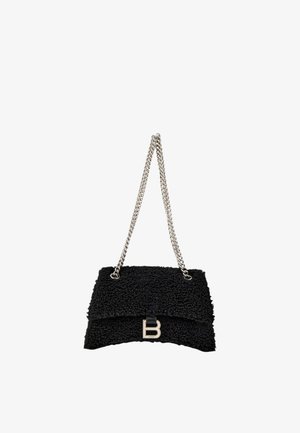 Balenciaga, CRUSH FAUX FUR CROSSBODY BAG BLACK - Sac bandoulière - black