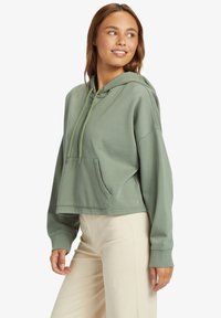 Roxy DRAKES COVE - HALF-ZIP  - Jersey con capucha - green