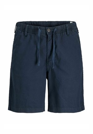 Tumedat meresinavad lühikesed püksid, mis on valmistatud kergest kangast. Omavad elastset vöökohta koos kummiga, esist paelaga kinni tõmmatav sulgemine ja küljetaskud.