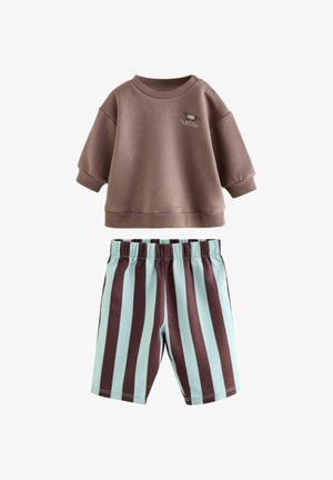 Next, BABY SET SWEAT TOP AND TROUSERS - Jogginghose - brown blue