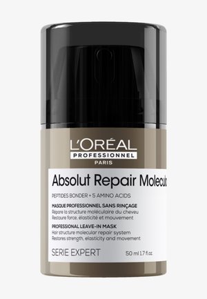 L'Oréal Professionnel Absolut Repair Molecular leave-in haarmasker, 50 ml, met peptidebinder en 5 aminozuren voor haarherstel.