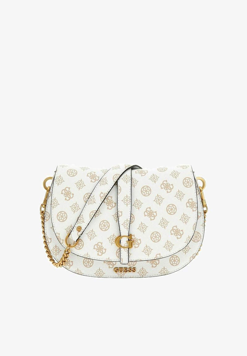 Guess KUBA LOGO PEONY - Borsa a tracolla - white logo
