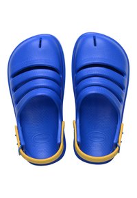 Havaianas Zuecos - blue yellow gold