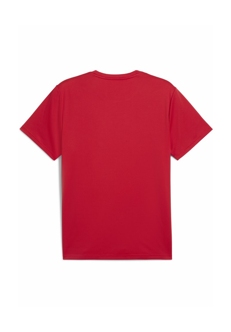 Puma M TAD ESSENTIAL POLY TEXTURE TEE - Triko s potiskem - for all time red