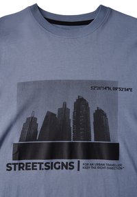 Street One MEN MIT SKYLINE - T-shirt con stampa - grau