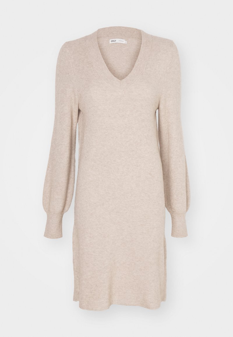 Morcha Pull ONLY ONLKATIA VNECK DRESS - Robe pull - mocha/marron clair - ZALANDO.FR