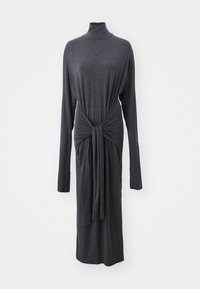 FOUR SLEEVE ALL IN ONE TURTLENECK SIDE SLIT GOWN - Velika haljina - dark grey