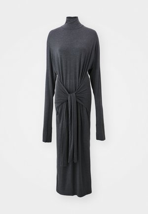 Norma Kamali FOUR SLEEVE ALL IN ONE TURTLENECK SIDE SLIT GOWN - Maxikleid - dark grey