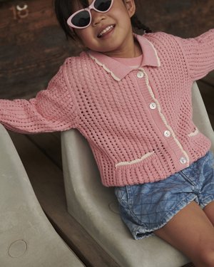 Copenhagen Colors CARDIGAN UNISEX - Cardigan - pink/cream