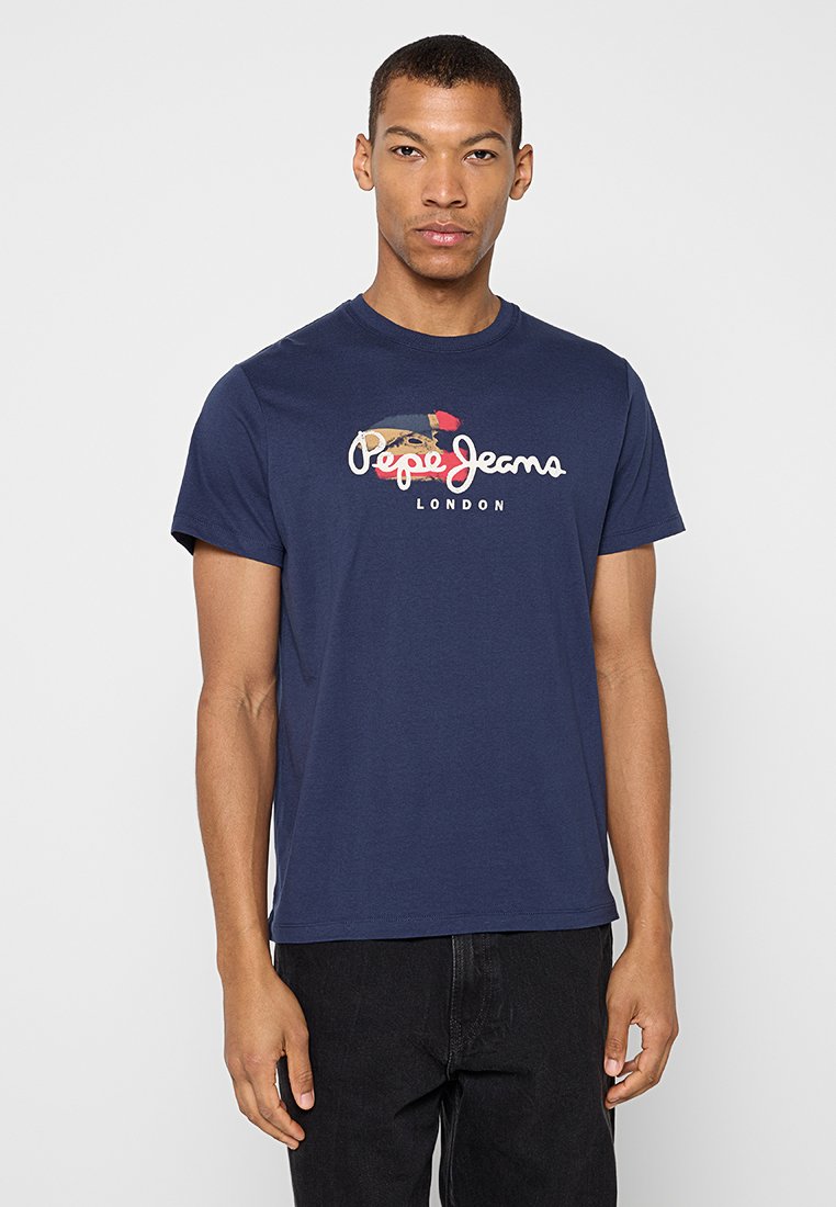 Pepe Jeans T-shirt print donkerblauw