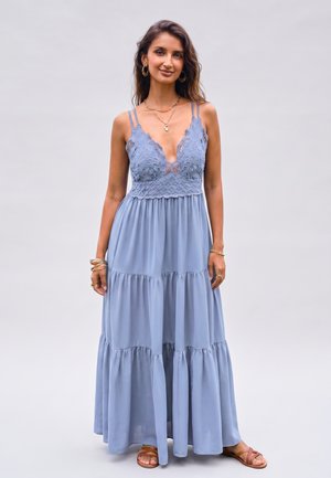 Cupshe, BOHO TIERED MAXI BEACH DRESS - Maxikleid - light blue