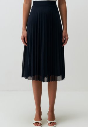 Jimmy Key HIGH WAIST MIDI - Plooirok - dark blue