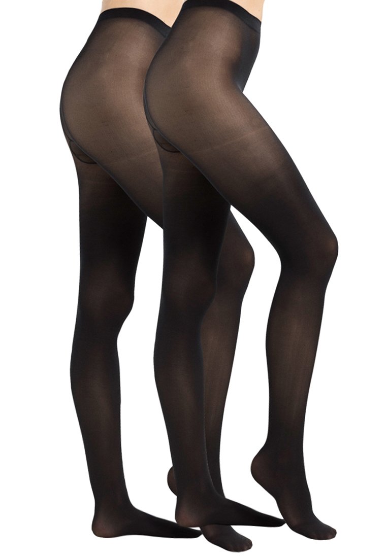 Pieces - PCNEWNIKOLINE 2 PACK - Tights - black, Enlarge