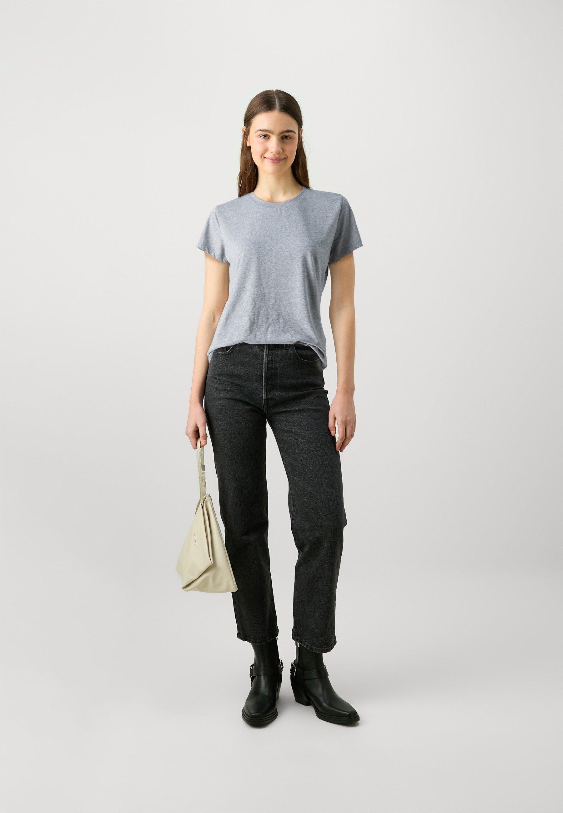 Samsøe Samsøe SOLLY TEE SOLID - T-Shirt basic - grey melange