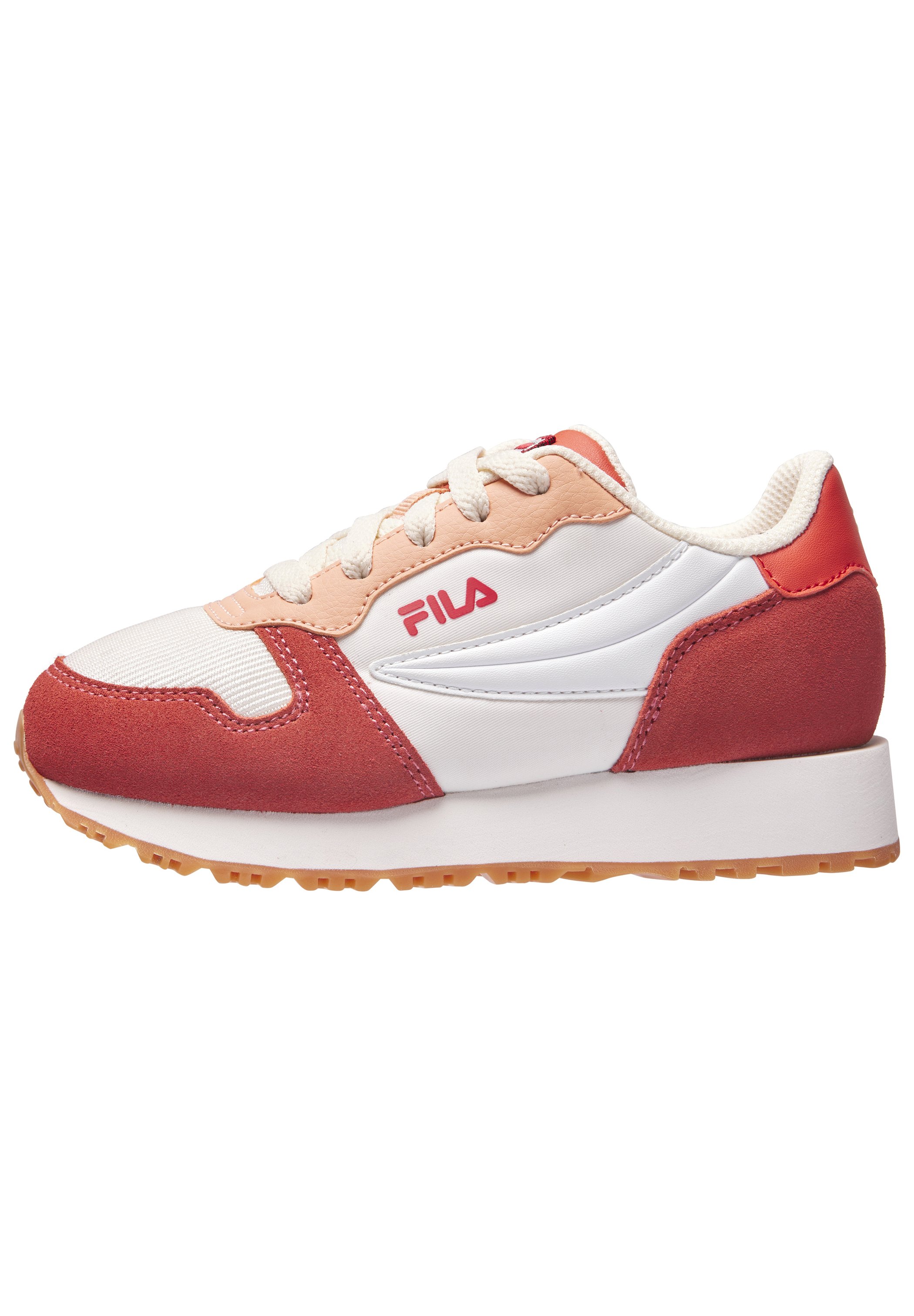 Fila RETROQUE JR - Baskets montantes - antique white/hot sauce/blanc -  ZALANDO.FR