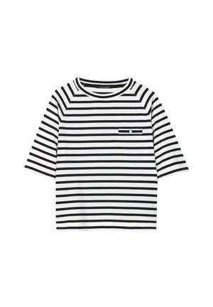 Luisa Cerano, RINGEL MIT KNOPF-DETAIL - T-Shirt print - navy blue