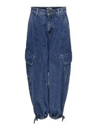 HIGH WAIST - Jeans baggy - medium blue denim