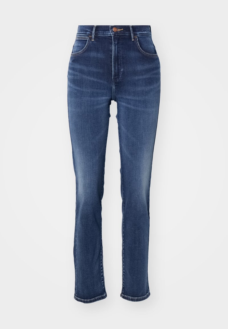 Wrangler Straight leg jeans donkerblauw denim