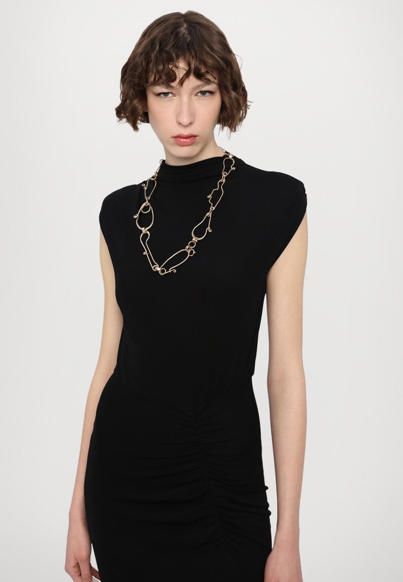 sachin and babi light blue dress Wallis Pearl Necklace Black High Neck Knitted Dress