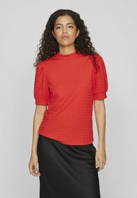 VILA MIT KURZEN ÄRMELN  - Bluse - tomato