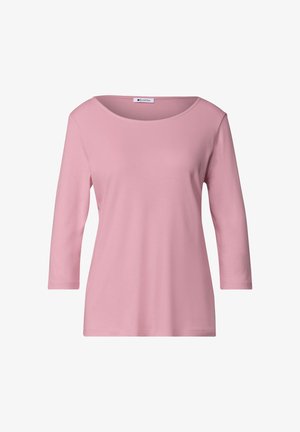 Street One, 3/4-SLEEVE SHIRT WITH BOAT NECK - Langærmet T-shirt - vintage blush