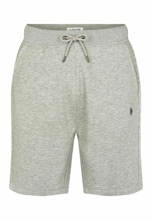 Halli puuvilla segu rõivad, millel on elastne vöökoht, reguleeritav pael, küljetaskud ja väike logo vasakul reiel.