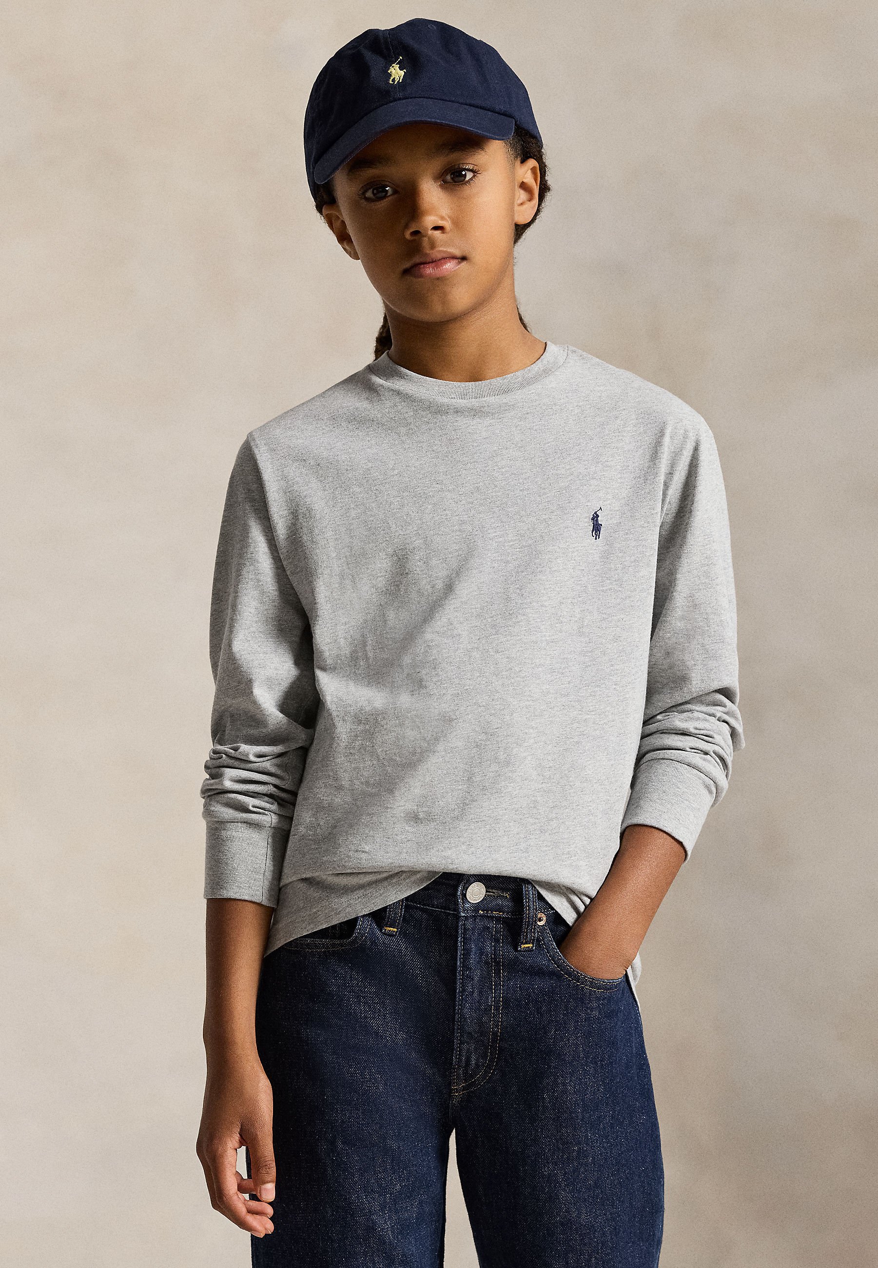 Polo Ralph Lauren COTTON JERSEY LONG SLEEVE TEE 7-14Y - Longsleeve