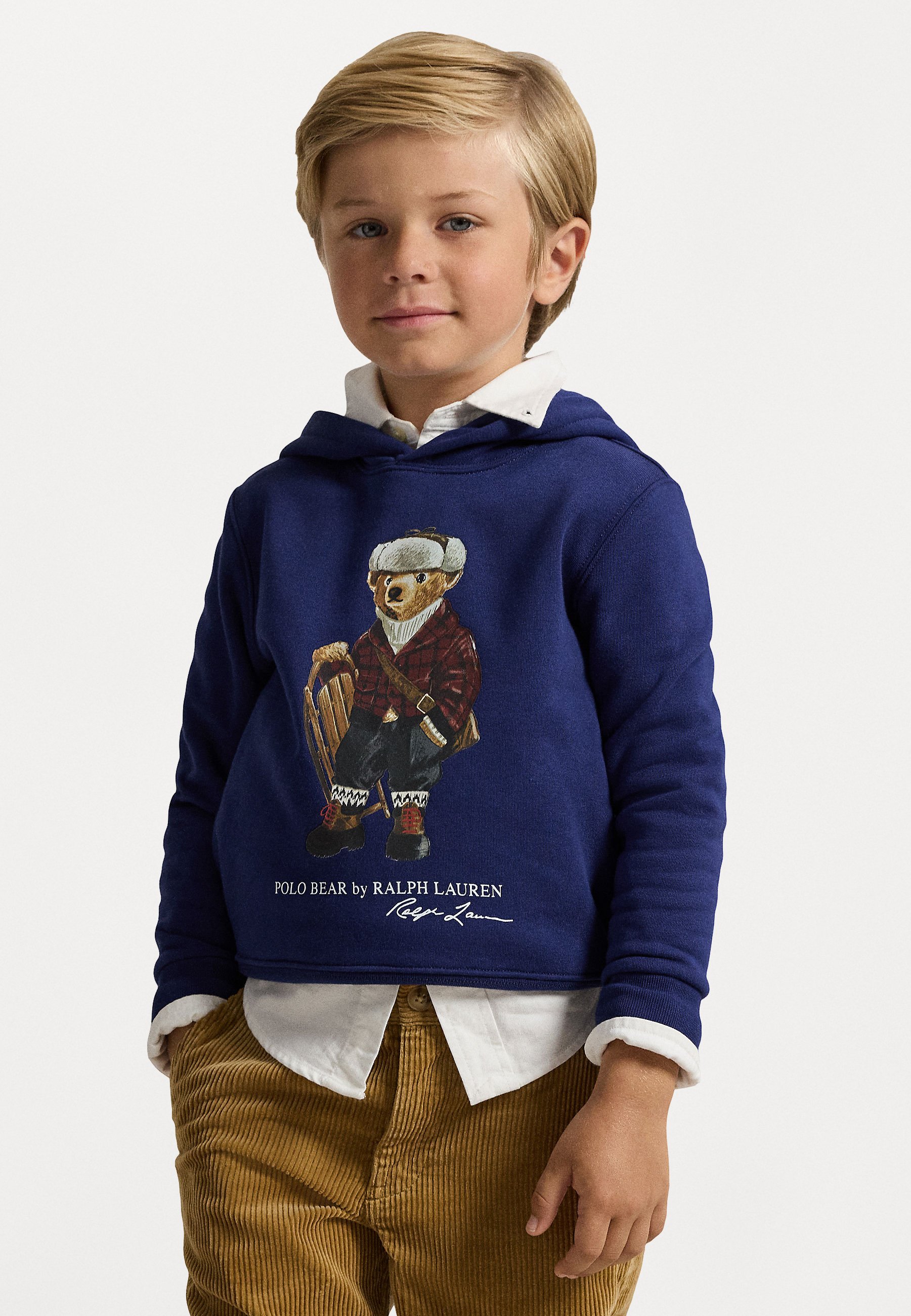 Ralph Lauren Felpa Azzurra Bambino Polo Ralph Lauren POLO BEAR