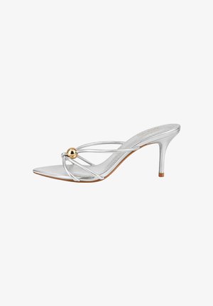 Elara, ELARA DAMEN SANDALETTEN SANDALETTEN - Mules de tacón - silver-coloured