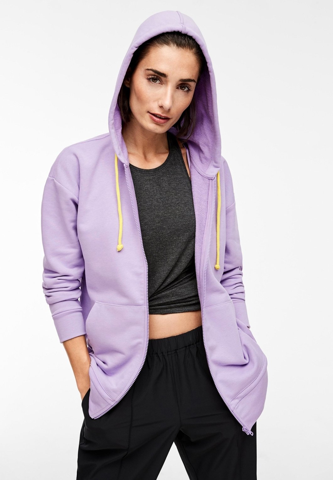 lilac zip up