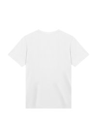 Witte T-shirt met korte mouwen, gemaakt van katoen, met een standaard ronde halslijn en een effen achterkant zonder grafische elementen of patronen.