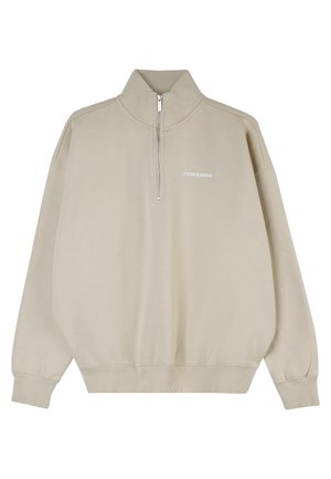 Pegador NAYA OVERSIZED HALFZIP - Sweatshirt - washed light beige/white gum