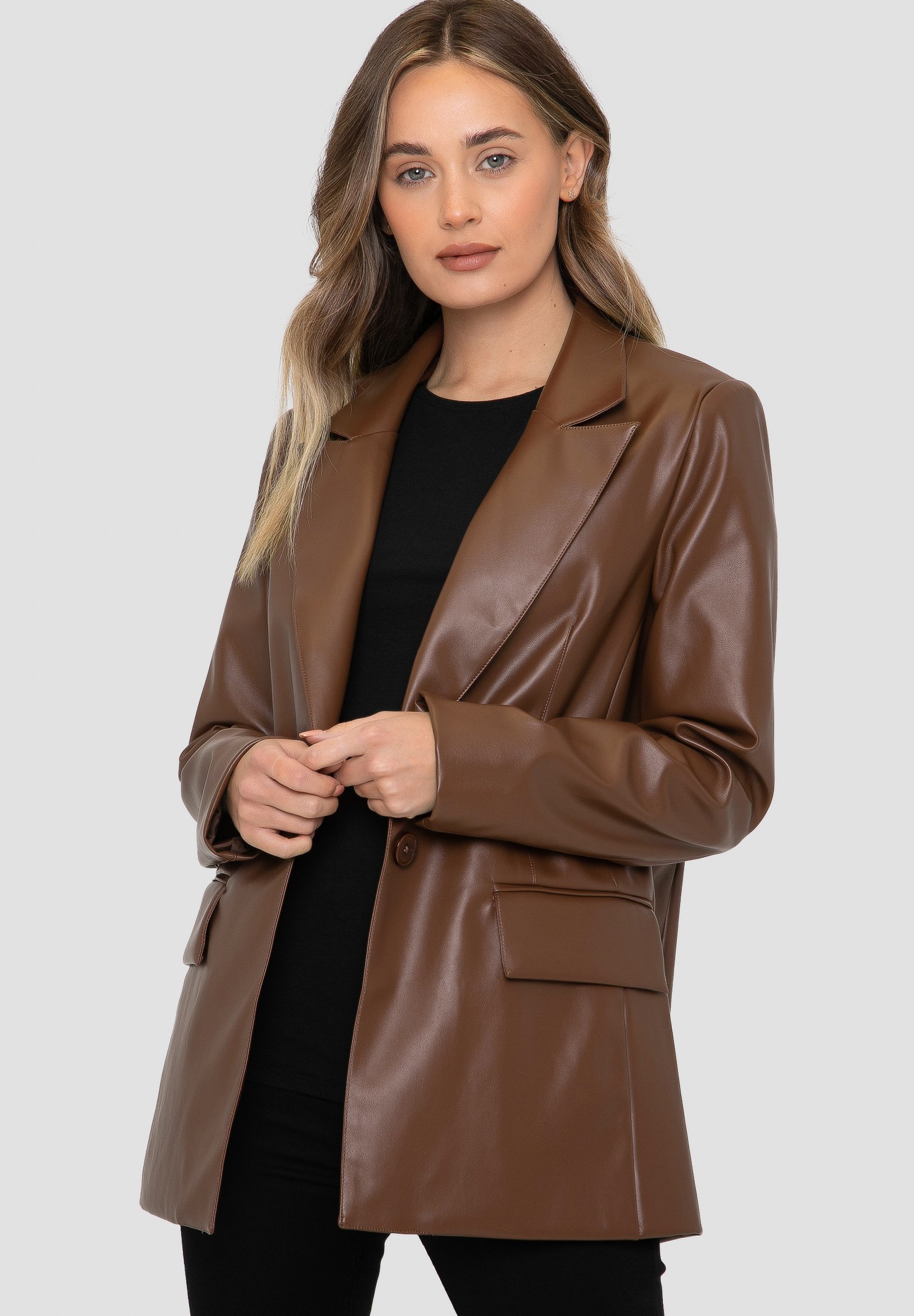 Threadbare CONKER - Faux leather jacket 