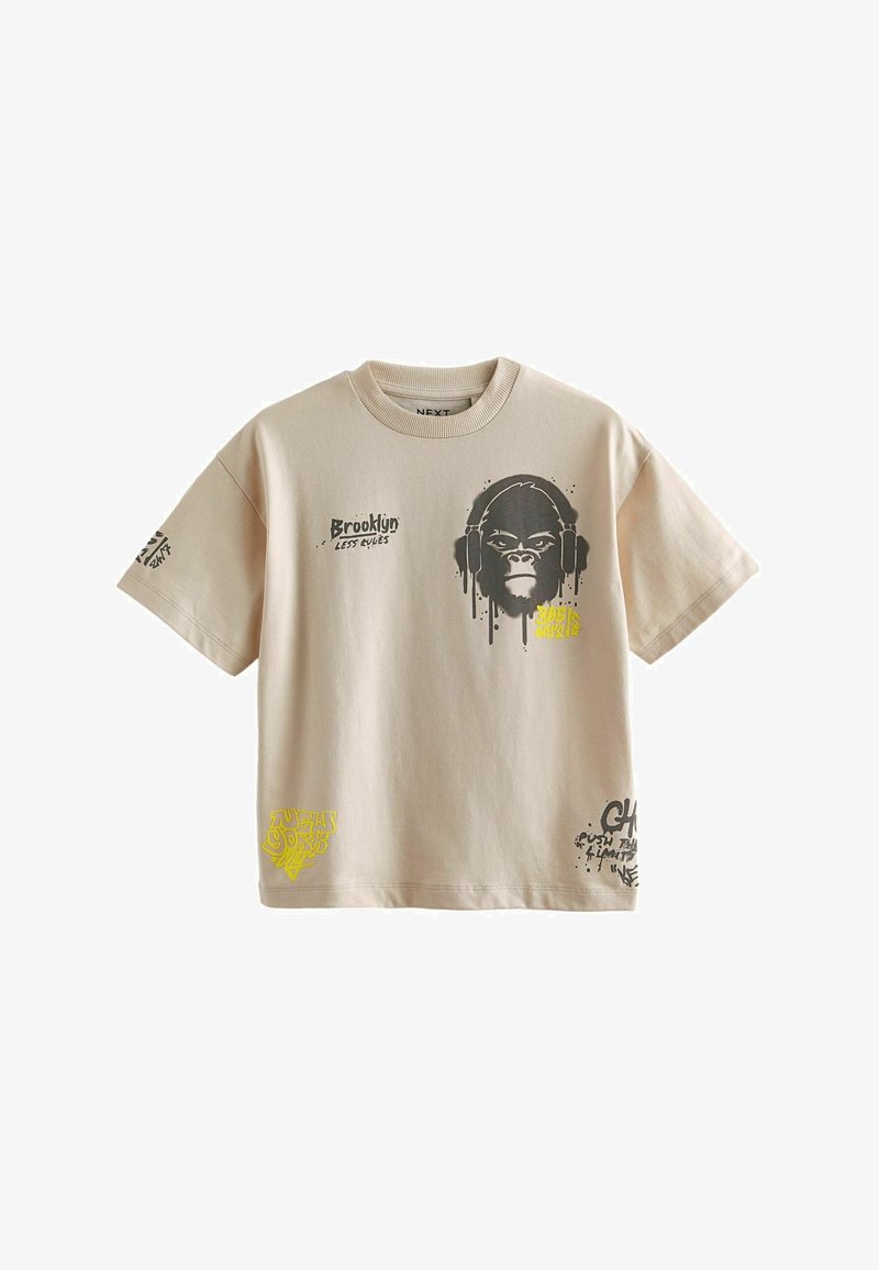 Next RELAXED FIT SHORT SLEEVE GRAPHIC STANDARD - Potiskana majica - stone gorilla graffiti