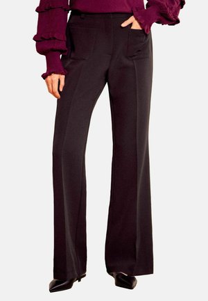 REGULAR FIT  PATCH POCKET KICK FLARE  - Pantaloni - black