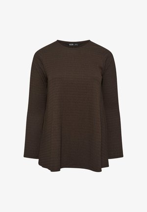 Yours Clothing, PLUS SIZE LONG SLEEVE TOPS - Langarmshirt - chocolate