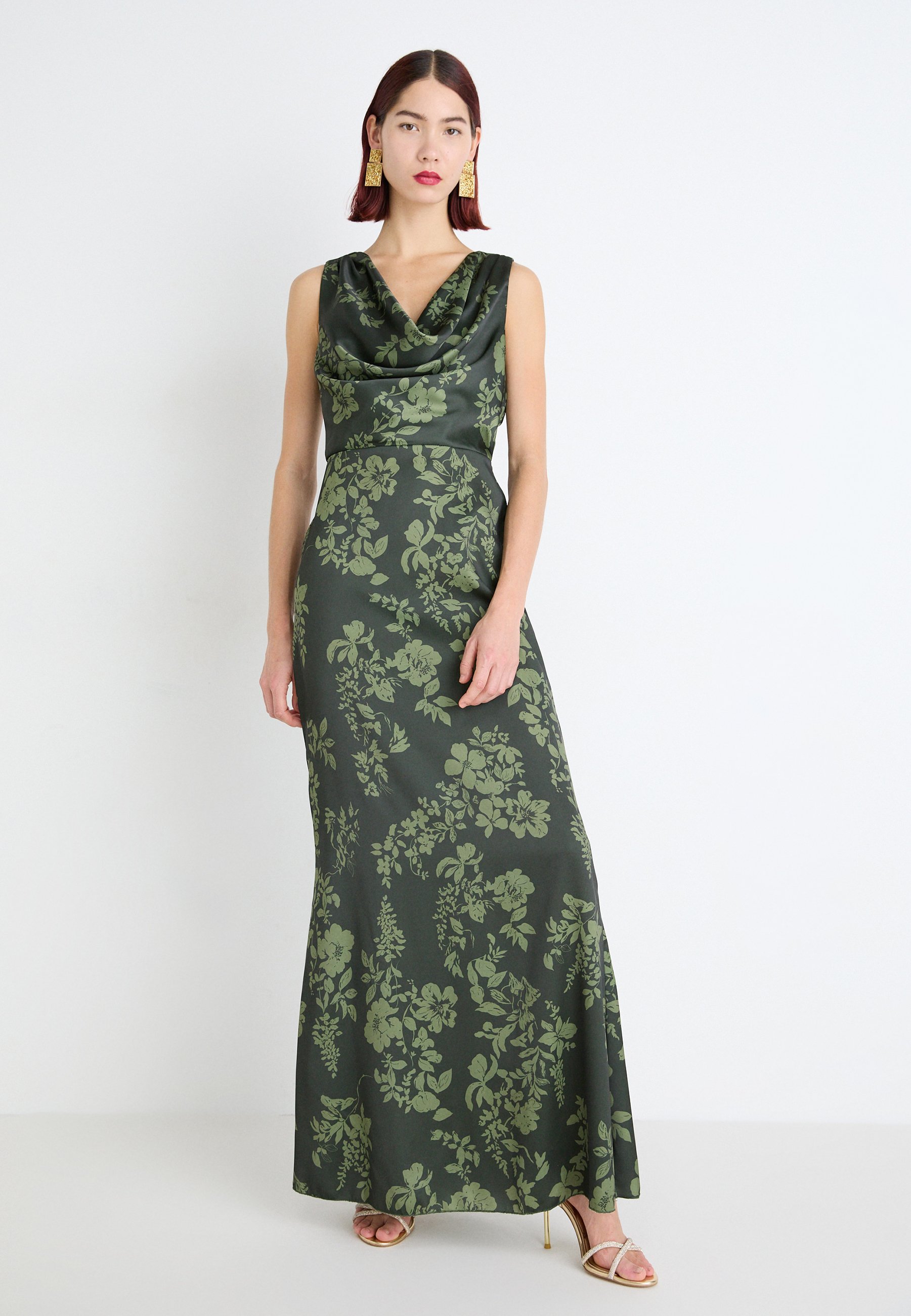 WAL G. AUTUMN WEDDING ANNA COWL NECK - Cocktail dress / Party dress -  forest/green/green - Zalando