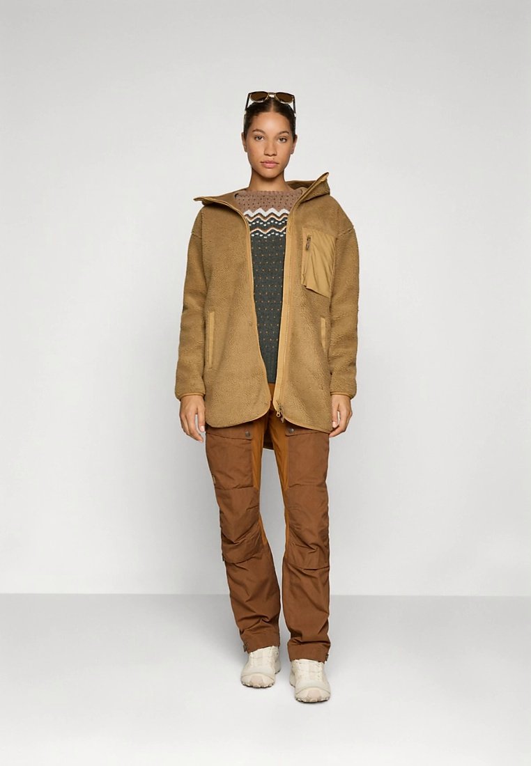 Fjällräven VARDAG PILE FLEECE LONG W - Giacca in pile - buckwheat