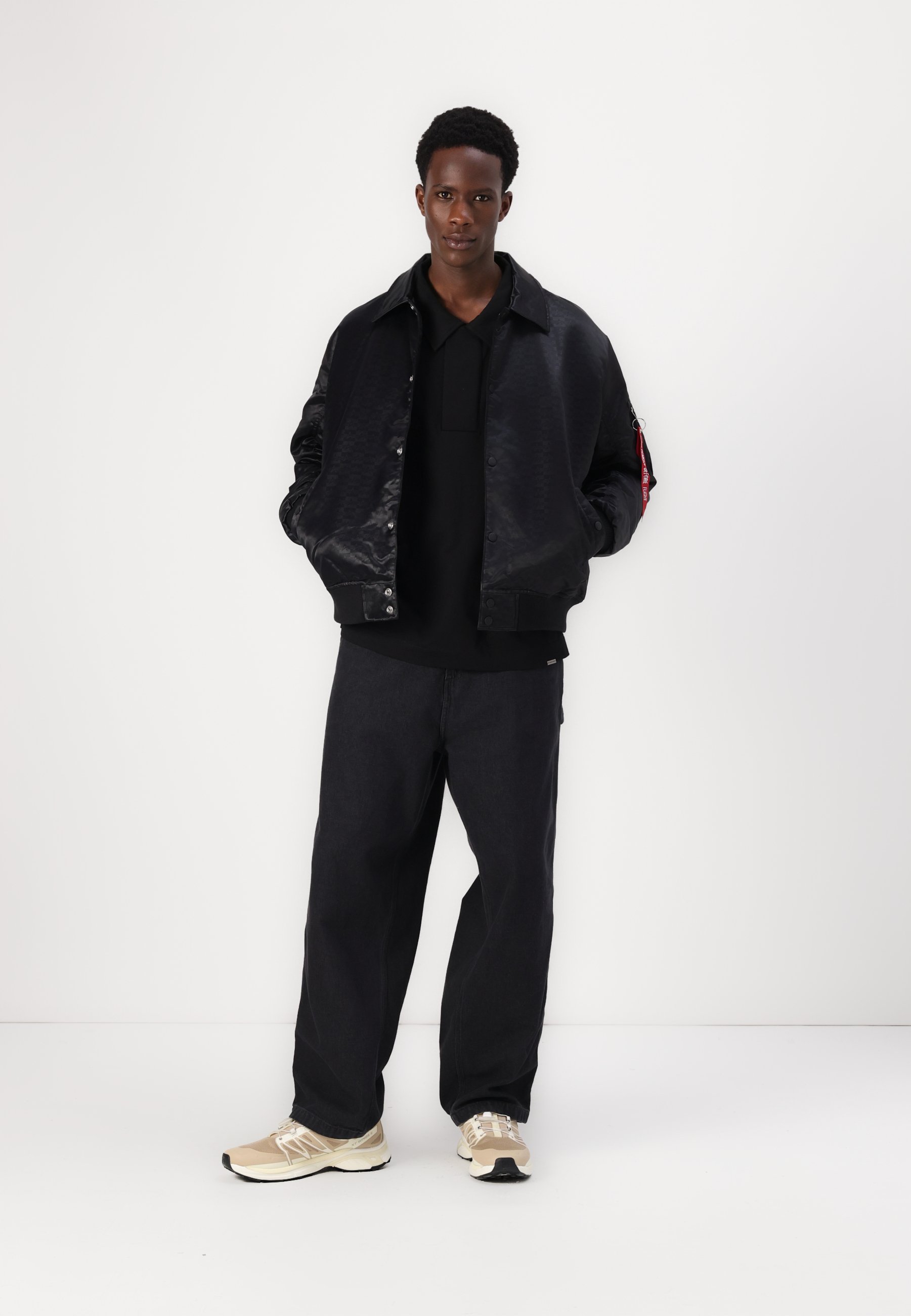 Alpha Industries COACH LOGO JACKET - Winter jacket - black - Zalando Alpha Industries COACH LOGO JACKET - Winter jacket - black - Zalando