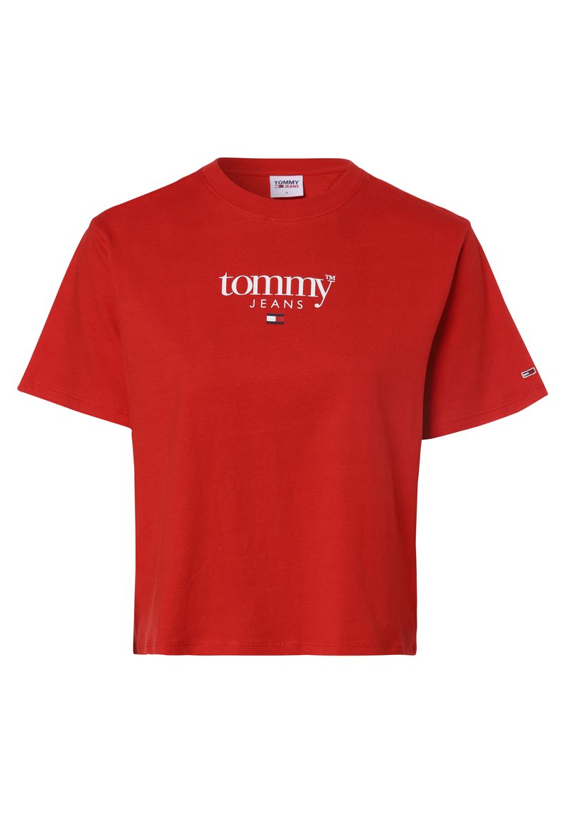 Tommy Jeans Tshirt print rot/zwart Zalando.nl