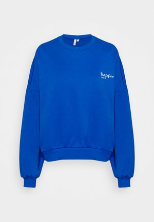 OVERSIZE EMBROIDERED SWEAT - Sweatshirt - blue