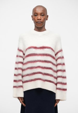 VERONA BRUSHED - Svetr - off-white/bordeaux