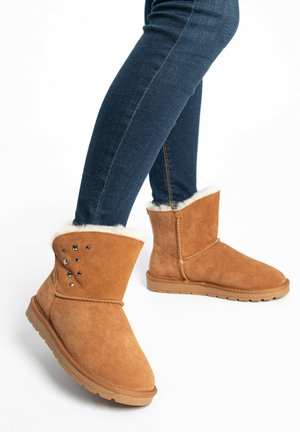 Bottines à plateau - chestnut