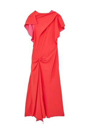Reiss, PETITE FIT - SASKIA ASYMMETRIC DRAPED MIDI DRESS - Vestido largo - orange