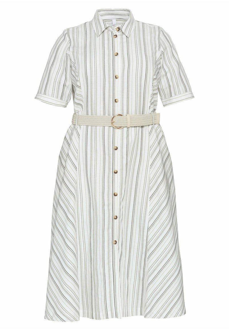 Damen Freizeitkleider | Sheego Blusenkleid offwhite bedruckt/offwhite - JH84781 Damen Freizeitkleider | Sheego Blusenkleid offwhite bedruckt/offwhite - JH84781